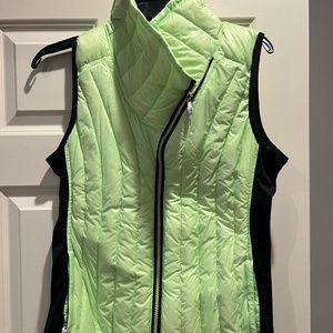 neon yellow vest runner jacket sleeveless Kenzie